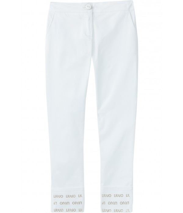 Pantaloni albi eleganti
