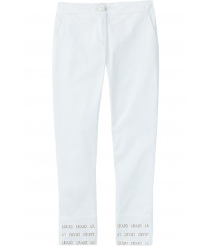 Pantaloni albi eleganti