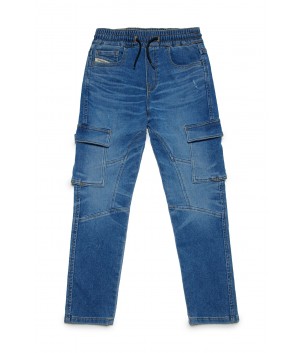 Pantaloni Jeans Slim Cargo